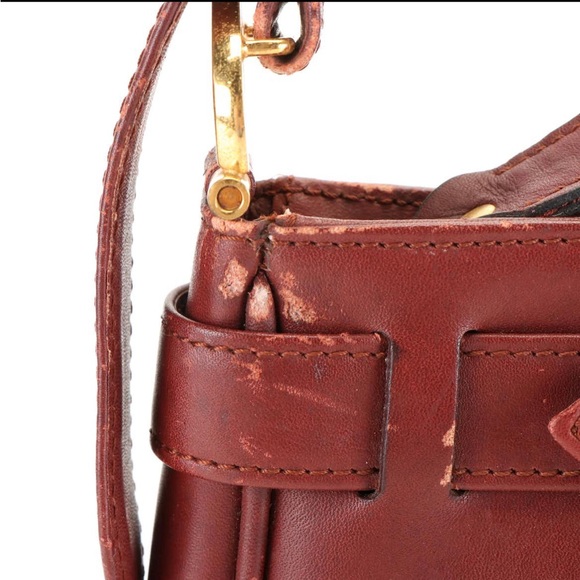 ❤️RARE❤️CARTIER Must De Cartier Crossbody Shoulder Bag Purse Bordeaux Leather - Picture 7 of 8